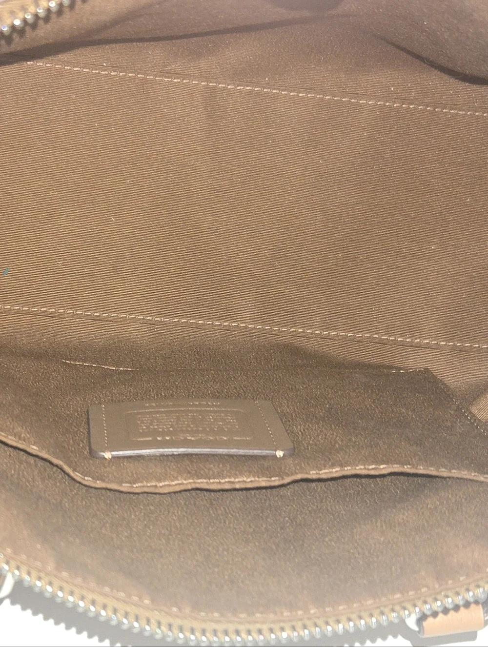 Coach Tan Pebbled Leather GEORGIA Satchel with Detachable Strap - Picture 12 of 15